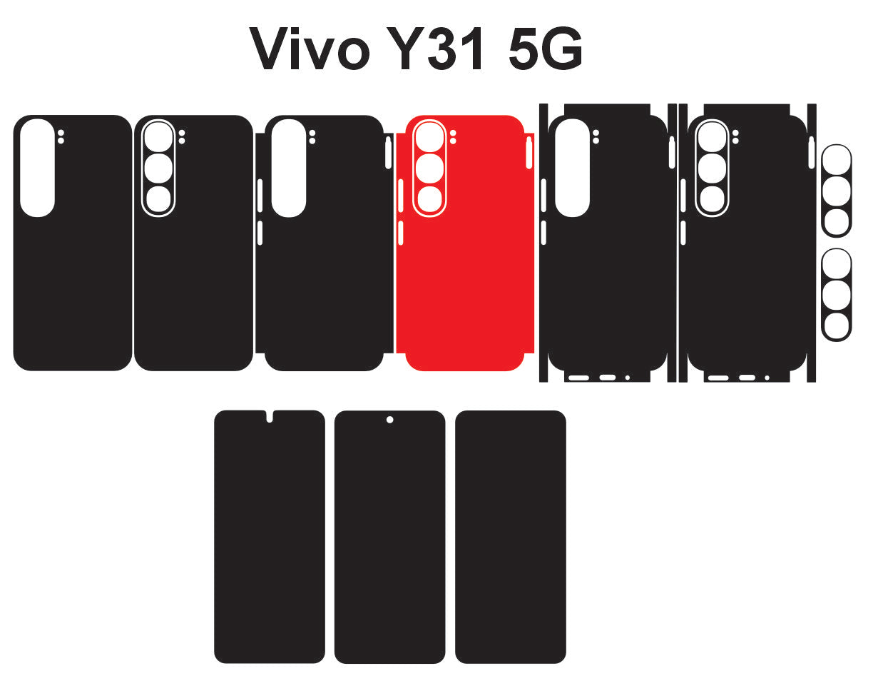 Vivo Y31 Pro & Y31 5g Skin Vector Template Cut Files Svg Dxf Eps