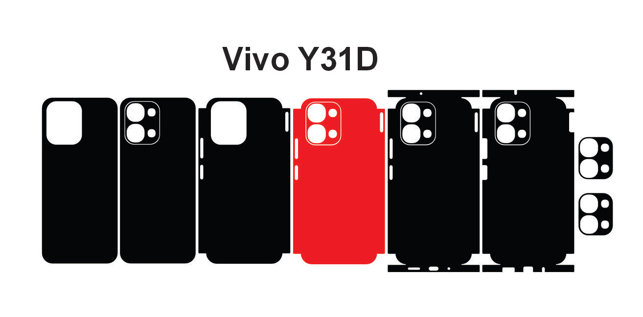 Vivo Y31D Skin Vector Template Cut Files Svg Dxf Eps