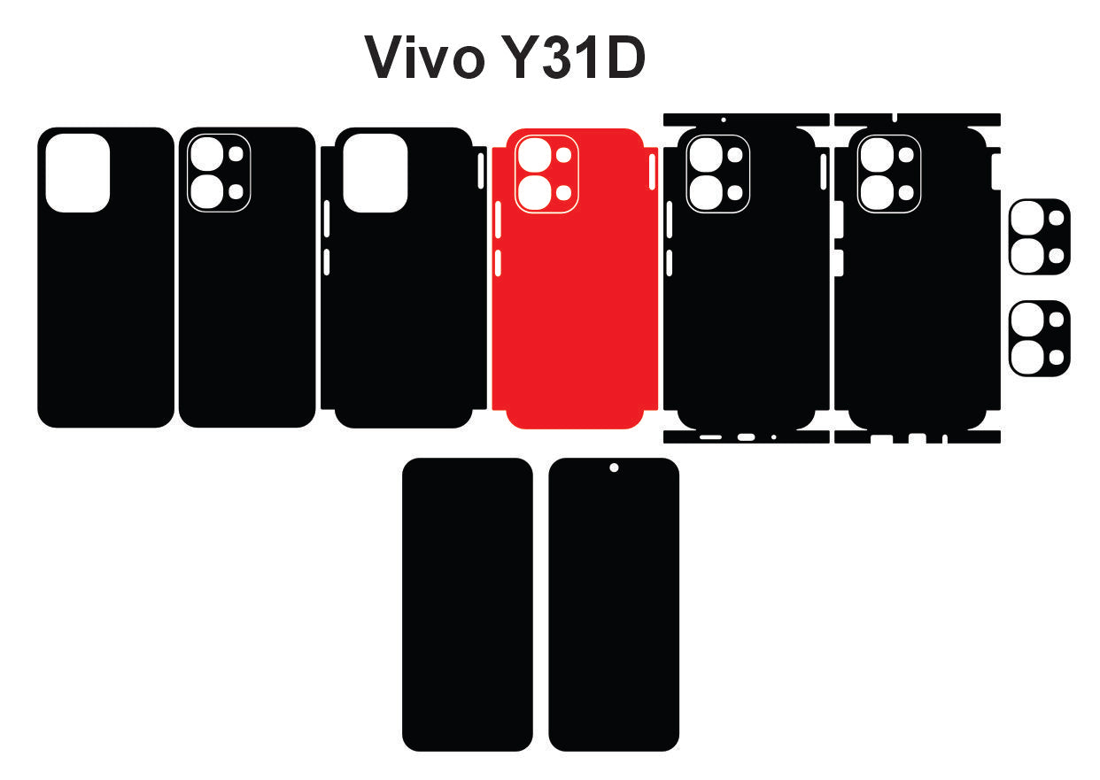 Vivo Y31D Skin Vector Template Cut Files Svg Dxf Eps
