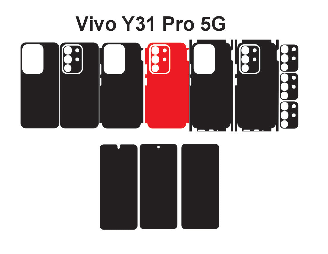 Vivo Y31 Pro & Y31 5g Skin Vector Template Cut Files Svg Dxf Eps