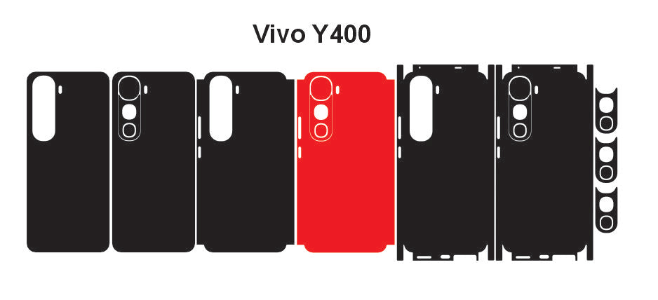 Vivo y400 Pro & y400 Skin Vector Template Cut Files Svg Dxf Eps