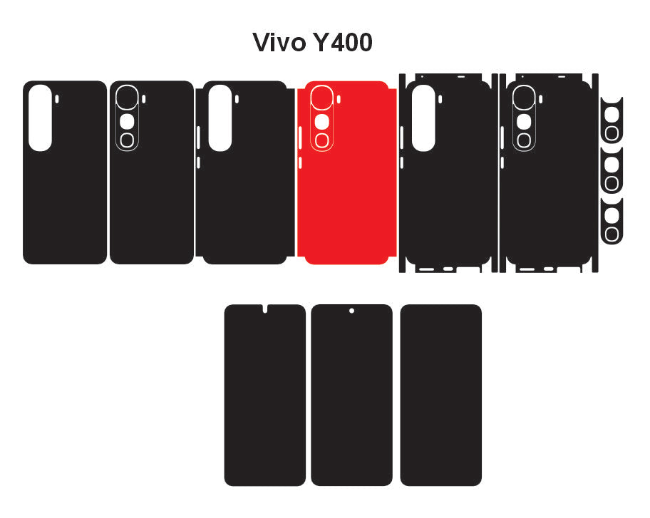 Vivo y400 Pro & y400 Skin Vector Template Cut Files Svg Dxf Eps