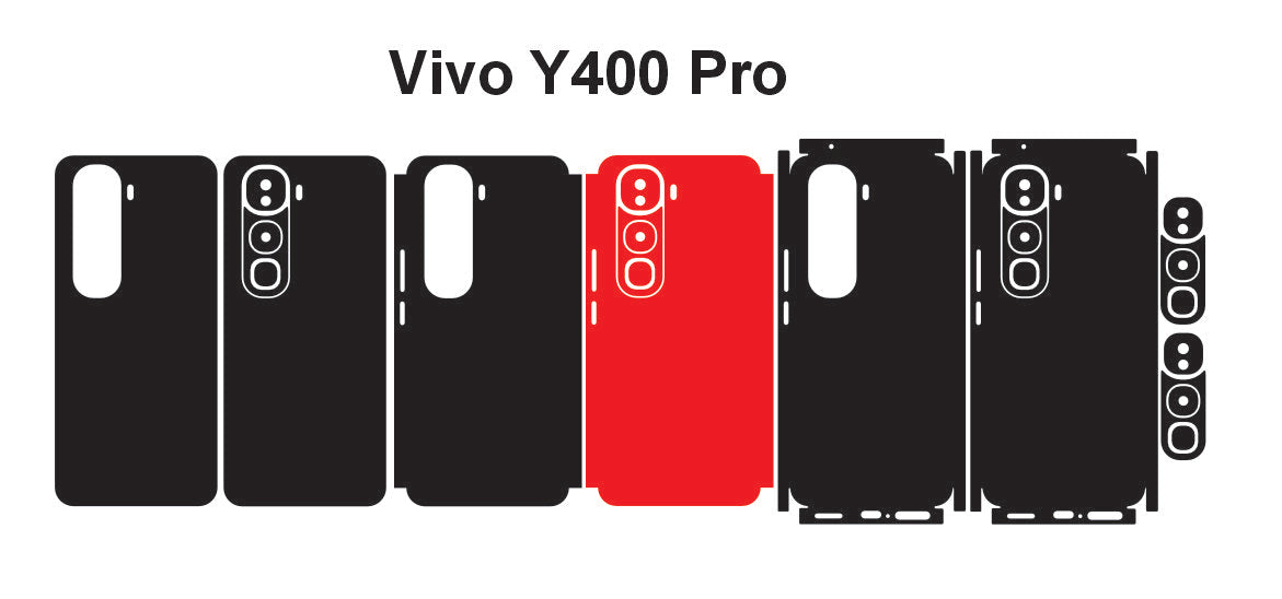 Vivo y400 Pro & y400 Skin Vector Template Cut Files Svg Dxf Eps