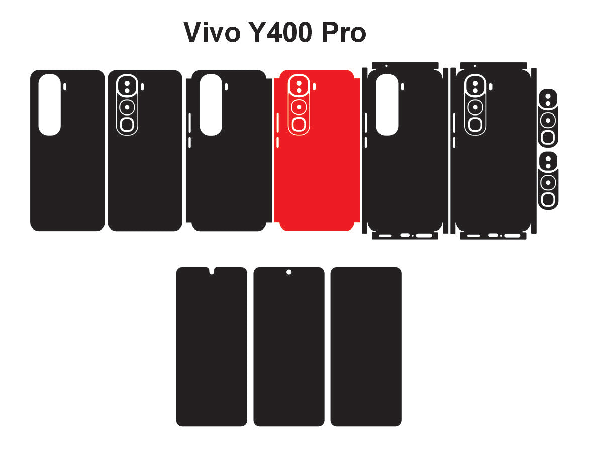 Vivo y400 Pro & y400 Skin Vector Template Cut Files Svg Dxf Eps