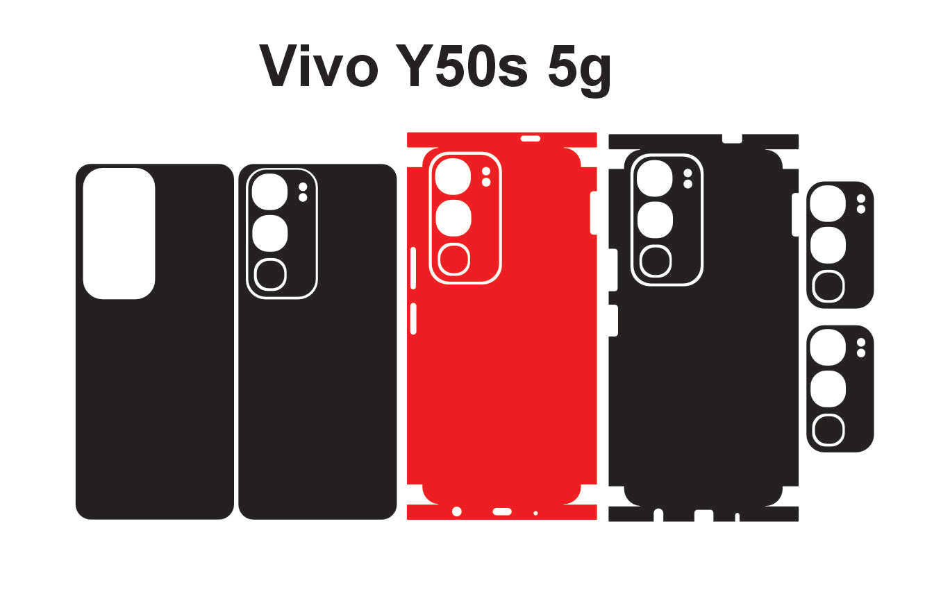 Vivo Y50s 5g Skin Vector Template Cut Files Svg Dxf Png Instant Digital