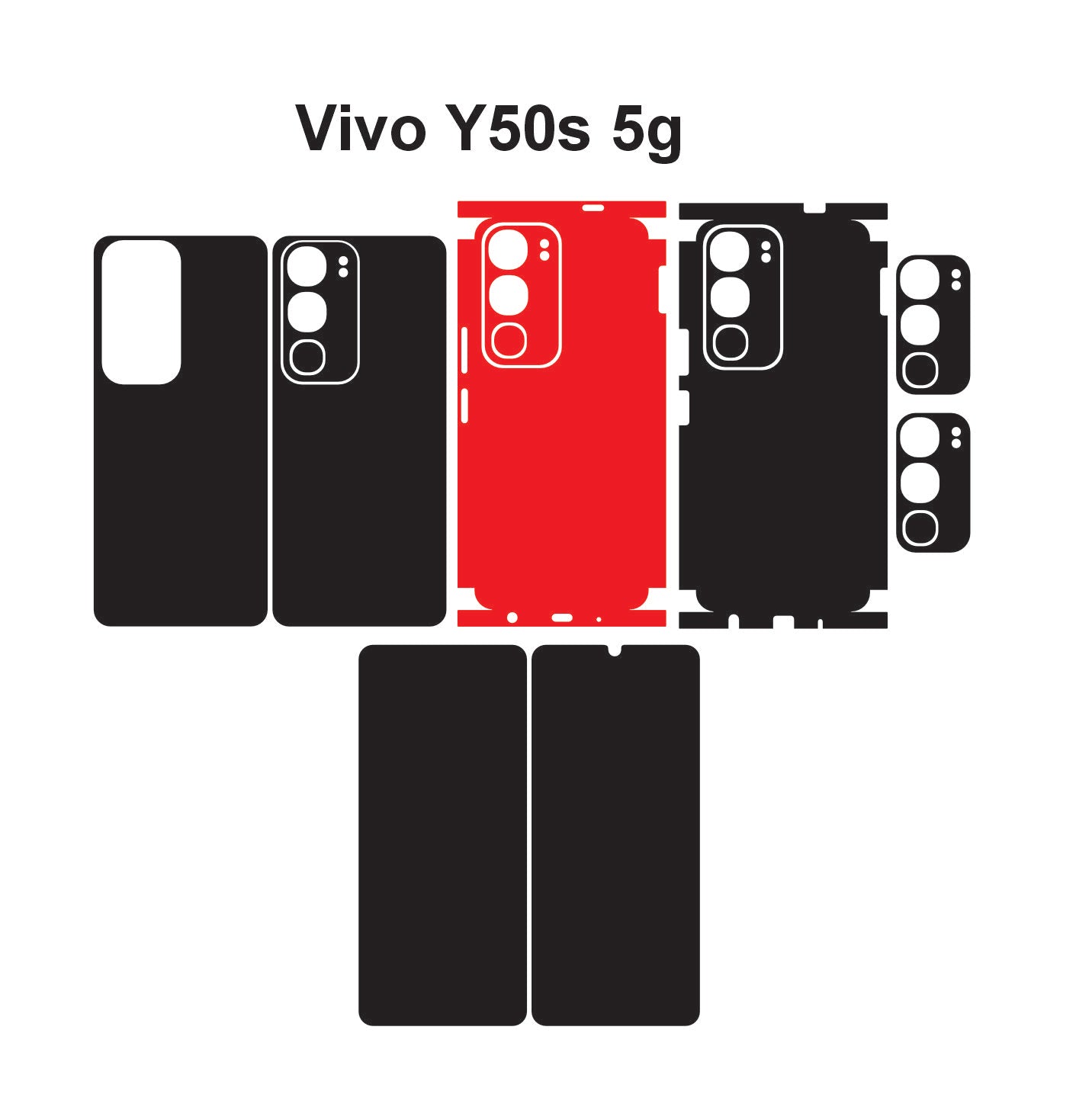 Vivo Y50s 5g Skin Vector Template Cut Files Svg Dxf Png Instant Digital