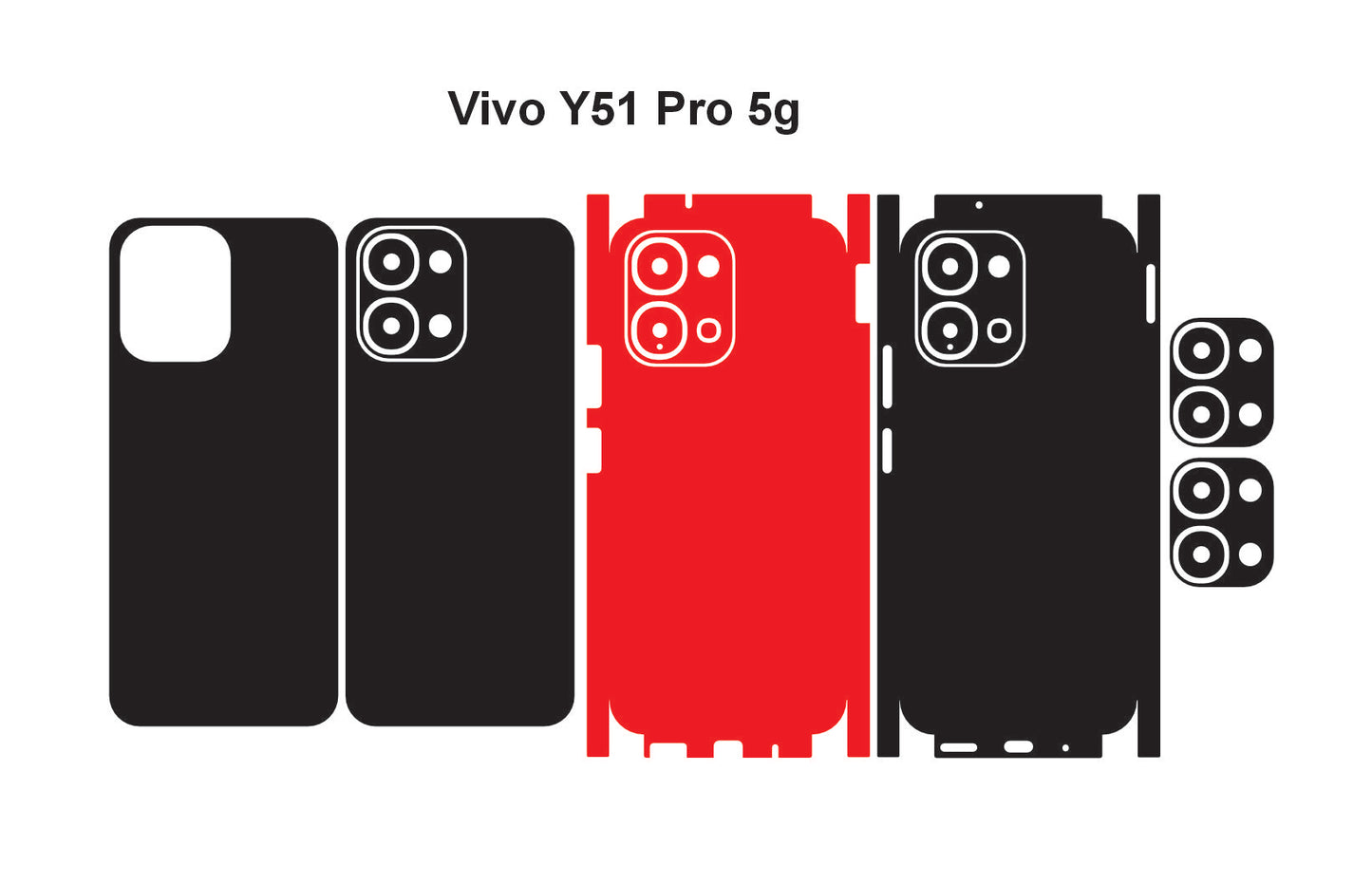 Vivo y51 Pro 5g Skin Vector Template Cut Files Svg Dxf Pdf