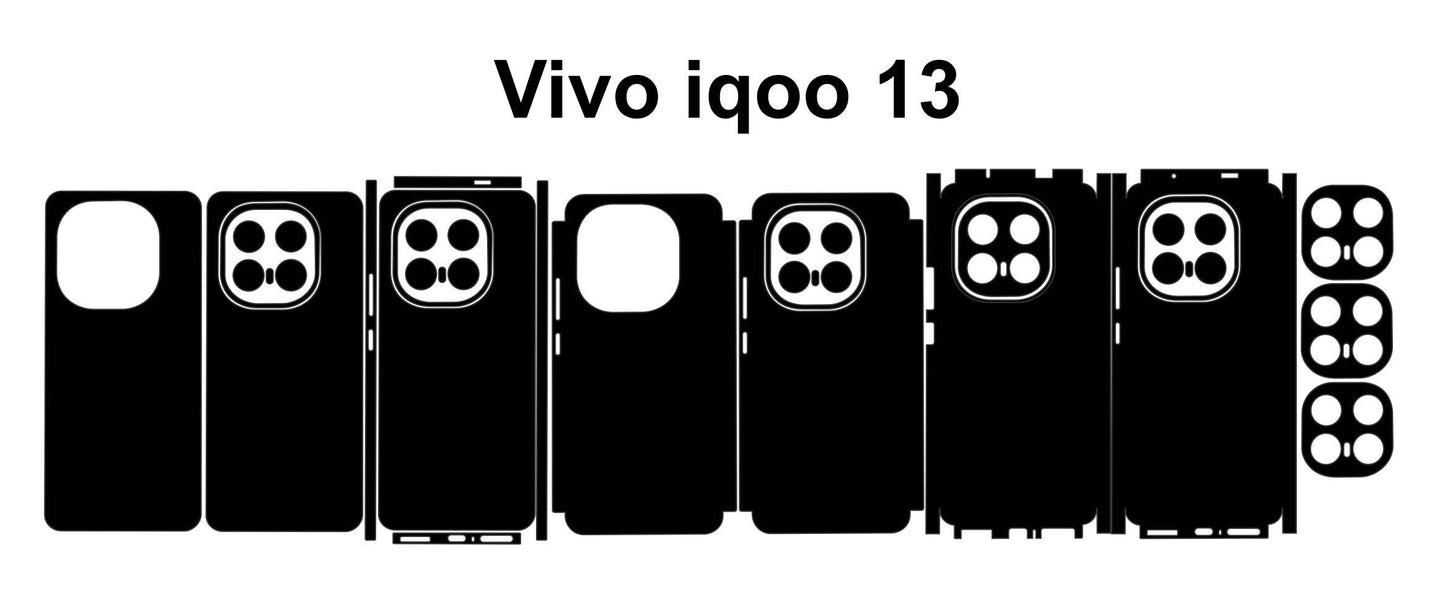 IQOO 13 & Z10 Turbo Skin Vector Template Cut Files Svg Dxf Eps