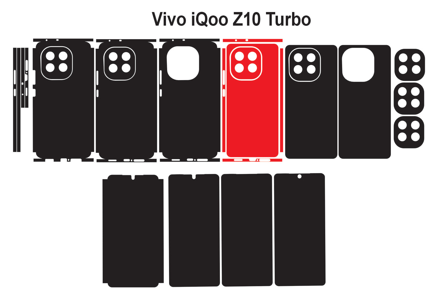IQOO 13 & Z10 Turbo Skin Vector Template Cut Files Svg Dxf Eps