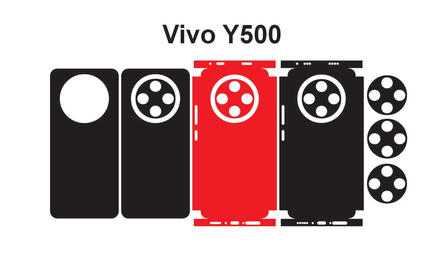 Vivo y500 Pro & 500 Skin Vector Template Cut Files Svg Dxf Eps