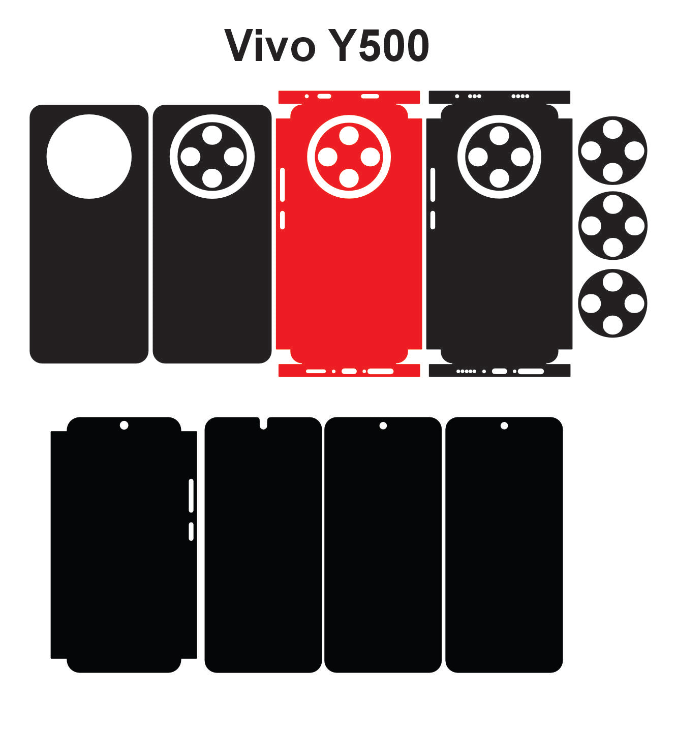 Vivo y500 Pro & 500 Skin Vector Template Cut Files Svg Dxf Eps