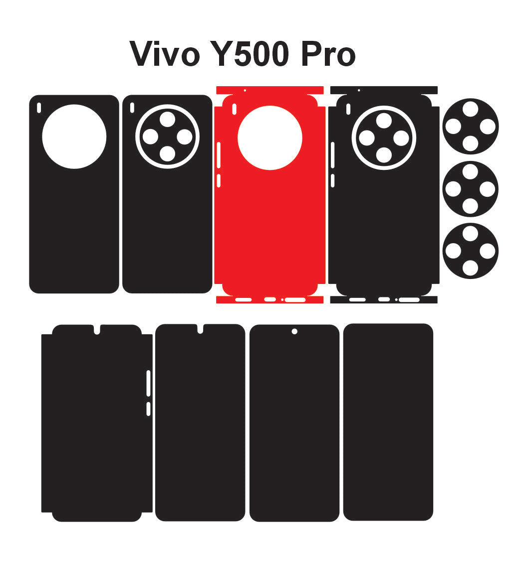Vivo y500 Pro & 500 Skin Vector Template Cut Files Svg Dxf Eps
