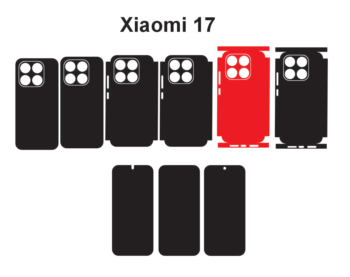 Xiaomi 17 & Poco M7 Pro 5g Skin Vector Template Cut files Dxf Svg Eps