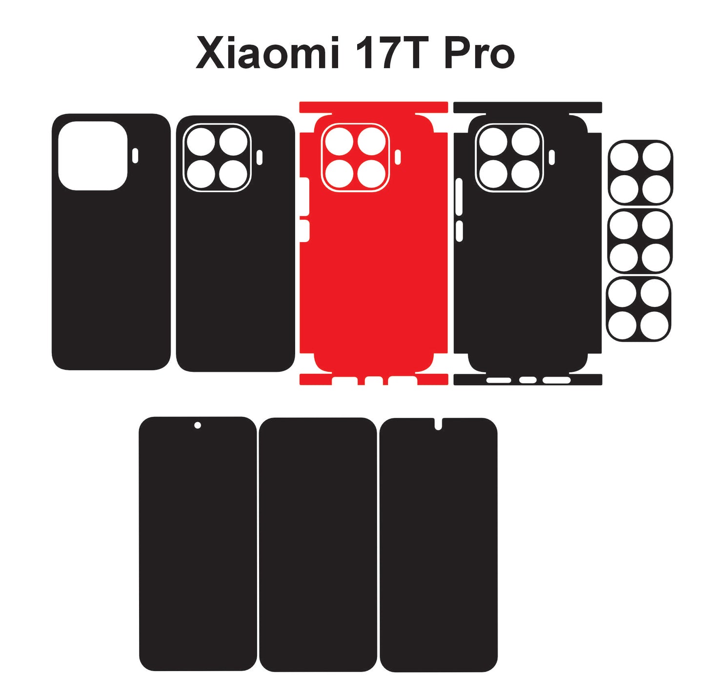 Xiaomi 17t Pro Skin Vector Template Cut Files Svg Dxf Pdf Instant Digital