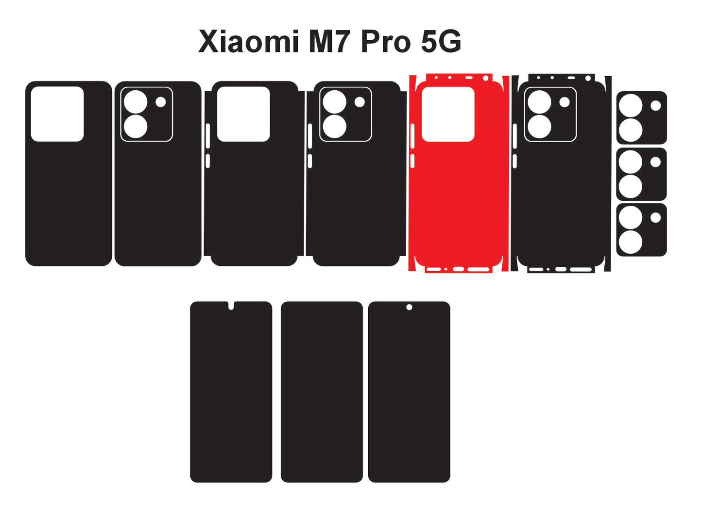Xiaomi 17 & Poco M7 Pro 5g Skin Vector Template Cut files Dxf Svg Eps