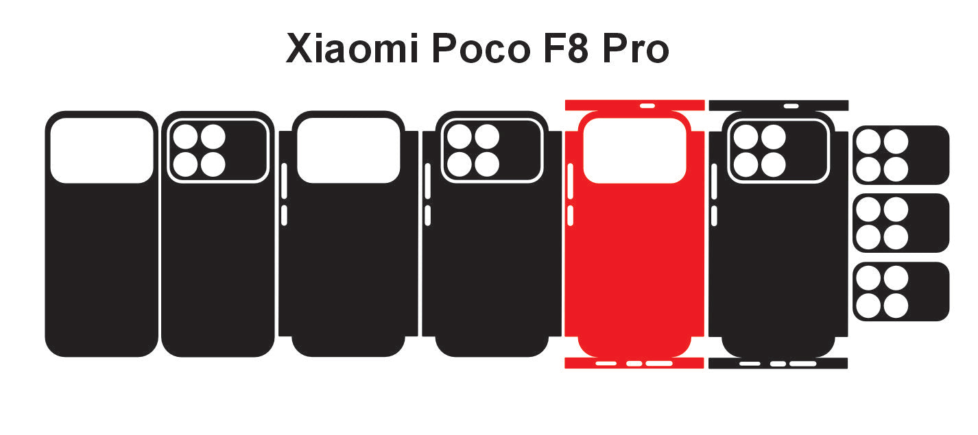 Xiaomi Poco F8 Ultra & Pro Skin Vector Template Cut Files Svg Dxf Png