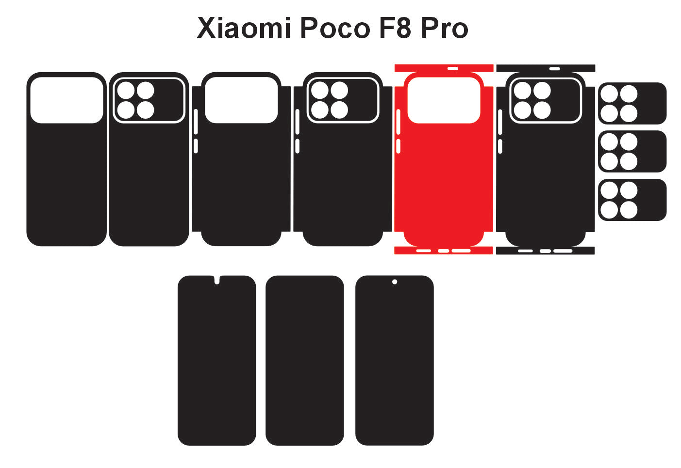 Xiaomi Poco F8 Ultra & Pro Skin Vector Template Cut Files Svg Dxf Png