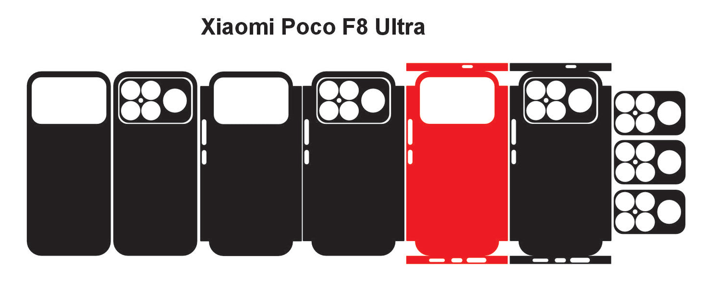 Xiaomi Poco F8 Ultra & Pro Skin Vector Template Cut Files Svg Dxf Png