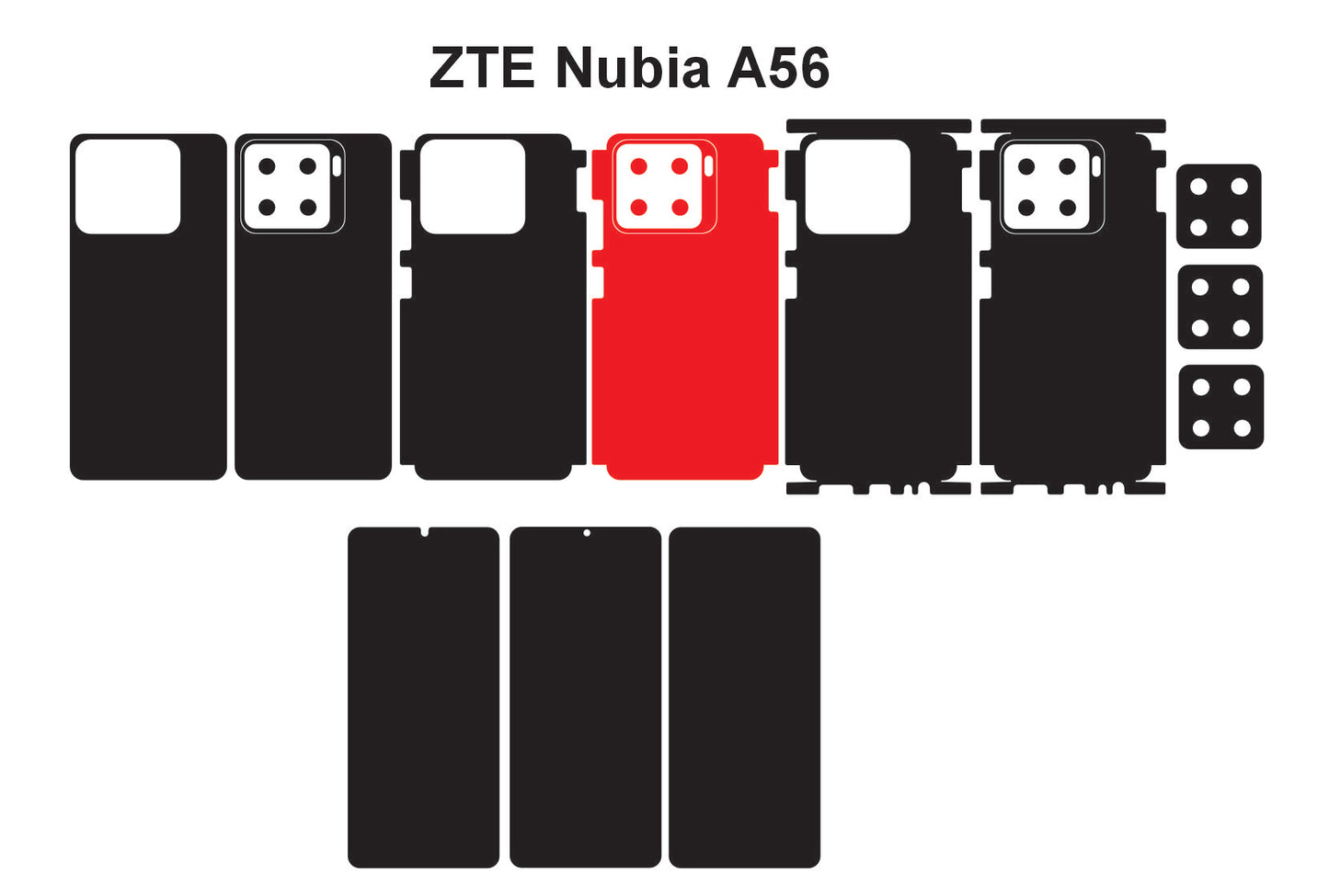 ZTE Nubia A56 Skin Vector Template Cut Files Svg Dxf Png