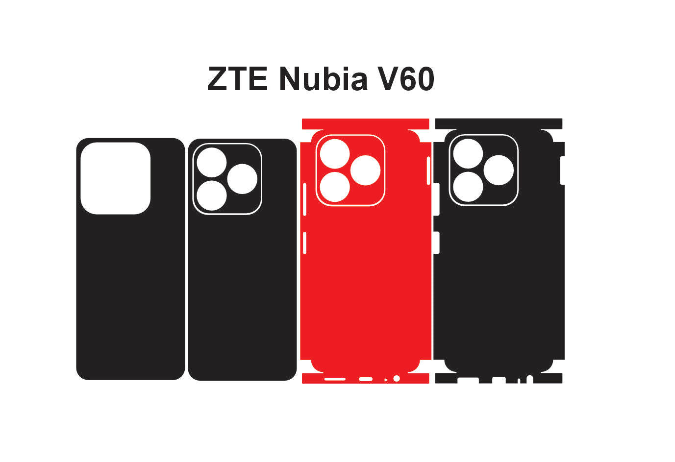 ZTE Nubia V60 Skin Vector Template Cut Files Svg Dxf Png
