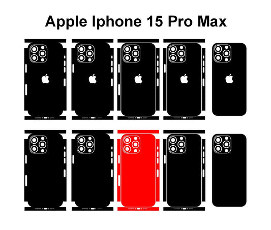 iPhone 15 Pro Max & Pro Skin Vector Template Cut Files SVG DXF PNG