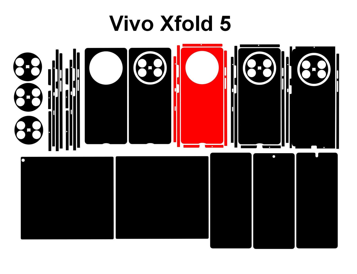 Vivo X Fold 5 / X200 Ultra Mobile Skin SVG: Vinyl Cutting Template