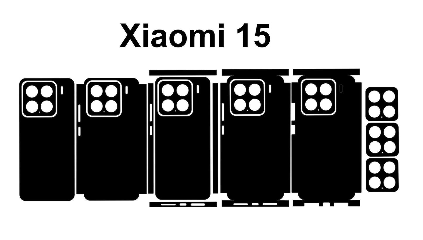 Xiaomi 15 Pro & 15 Skin Template Vector Cut Files (SVG) Dxf Instant Digital Download