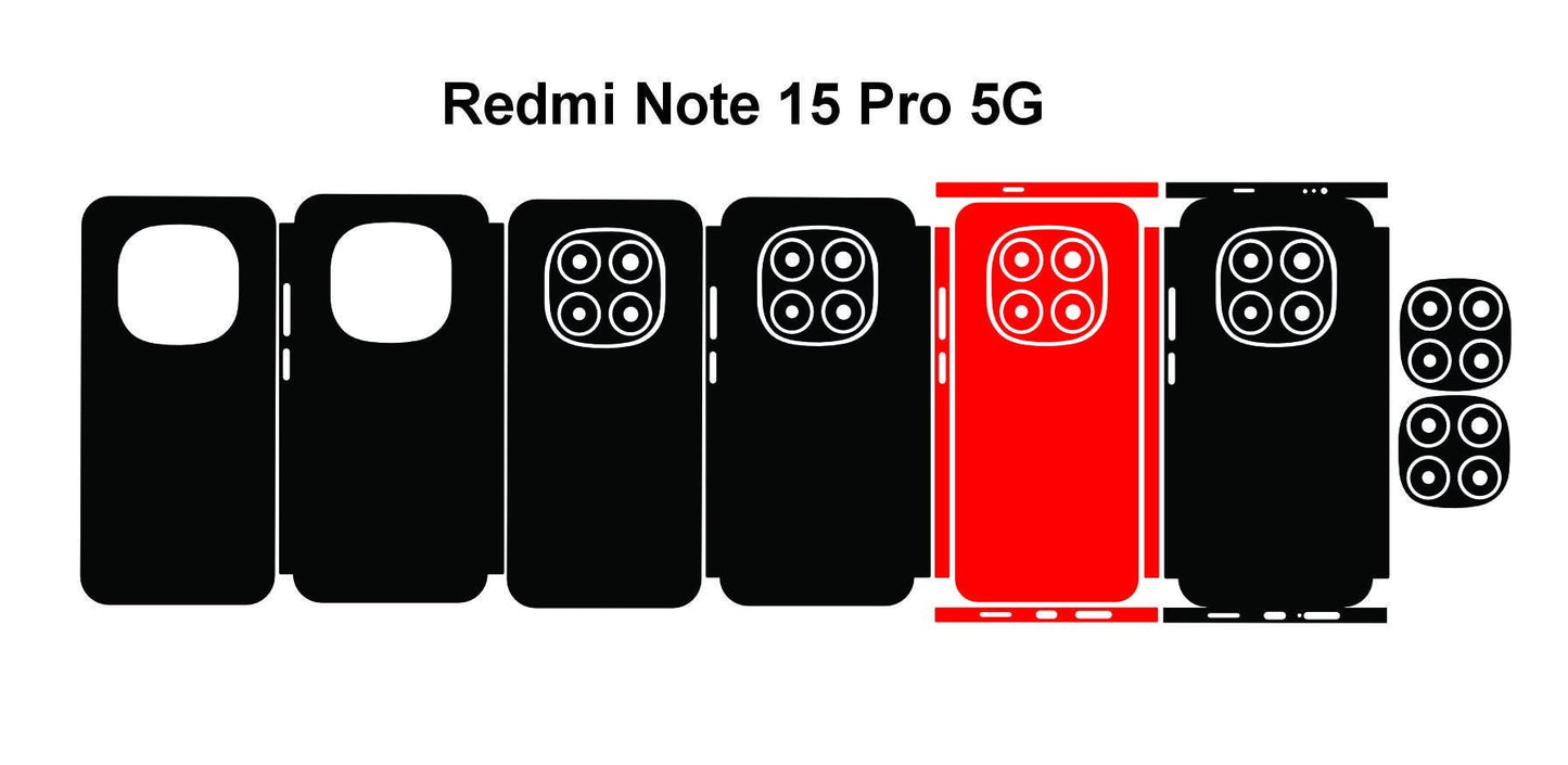 Xiaomi Redmi Note 15, Pro,Plus SVG Cut File Phone Case Template (Digital Download)
