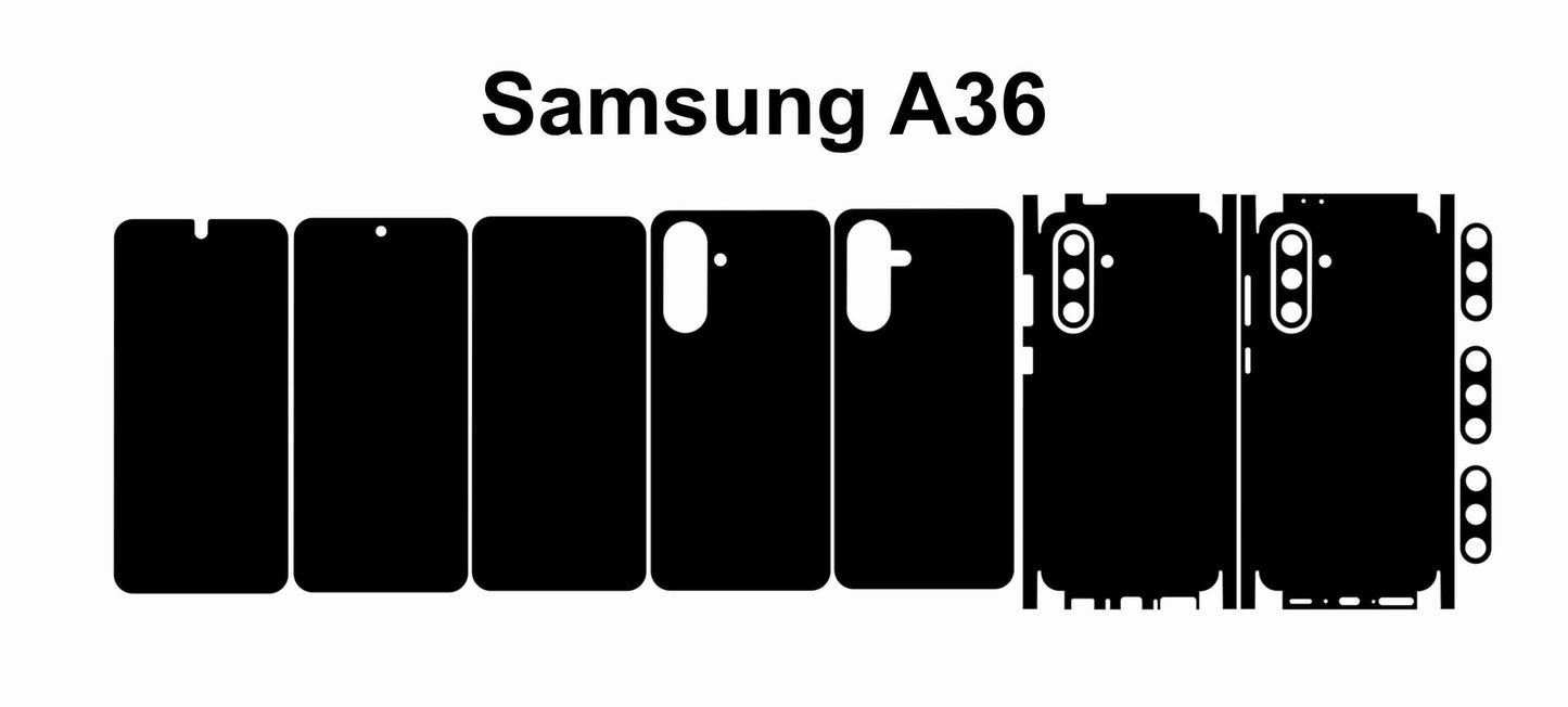 Samsung Galaxy A36 5G Skin Template: Vector Files & Die Cut Layout
