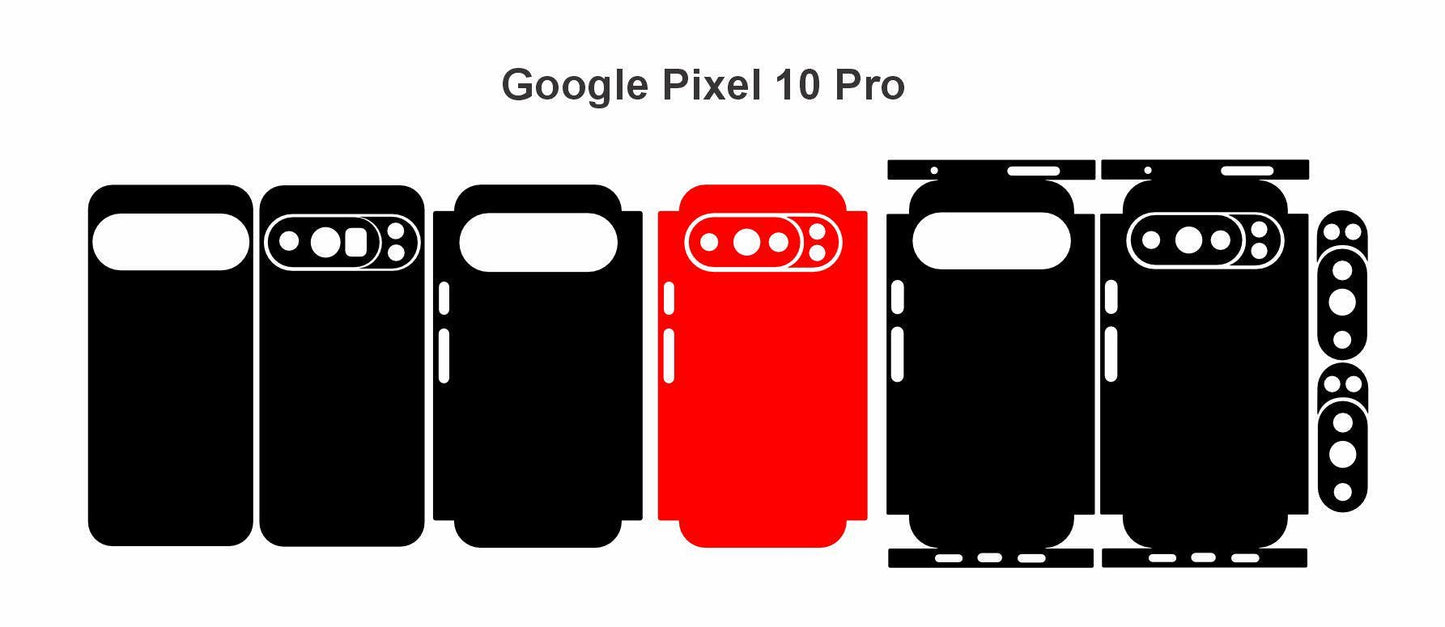 Google Pixel 10,10Pro,10XL Series Bundle Templates Vector Cut Files Svg Dxf