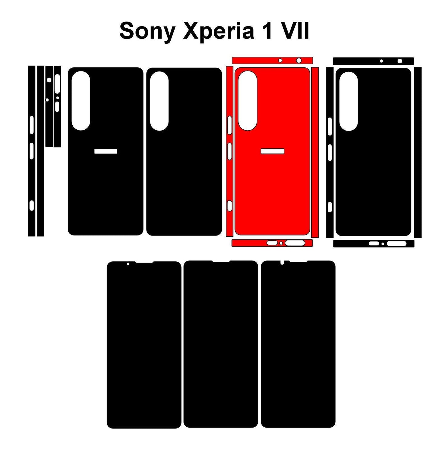 Sony Xperia 1 VII Skin Vector Template: Custom Phone Decal (Digital Download)
