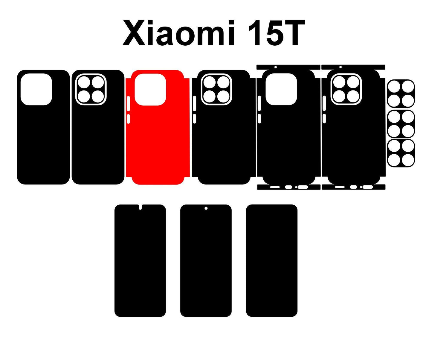 Xiaomi 15t Pro & 15t Skin Vector Template Cut Files Svg Dxf Png