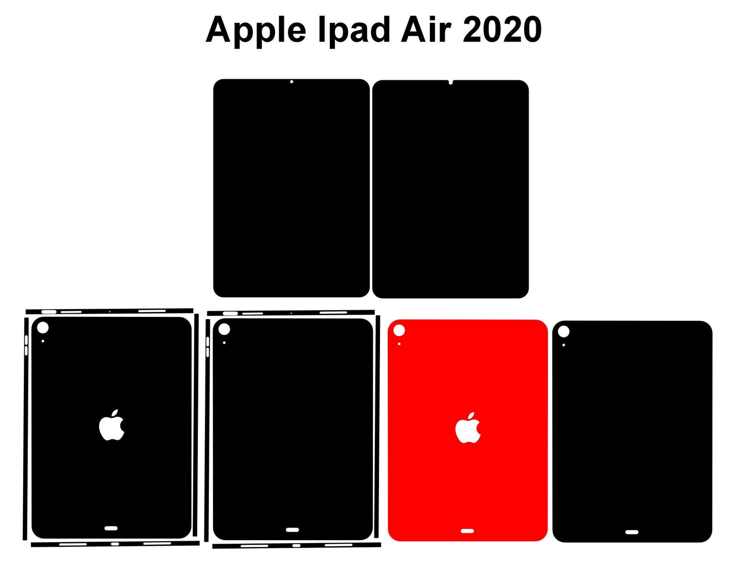 iPad Air 4 (2020) Cut Files: Case Template & Screen Protector (SVG/DXF Digital Download)