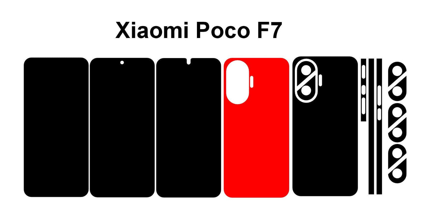 Xiaomi Poco F7 & Mix Flip 2 Skin Template: SVG Vector Cut Files