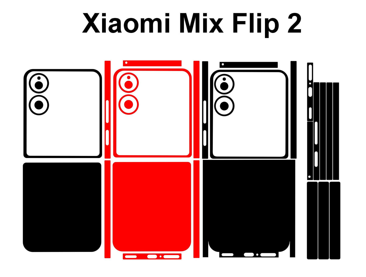 Xiaomi Poco F7 & Mix Flip 2 Skin Template: SVG Vector Cut Files