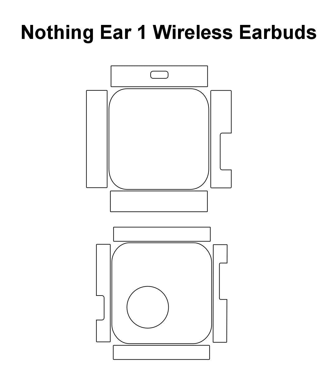 Nothing Phone 2 &  Nothing Ear 1 Skin SVG: Wireless Earbuds Wrap Template (Digital Download)