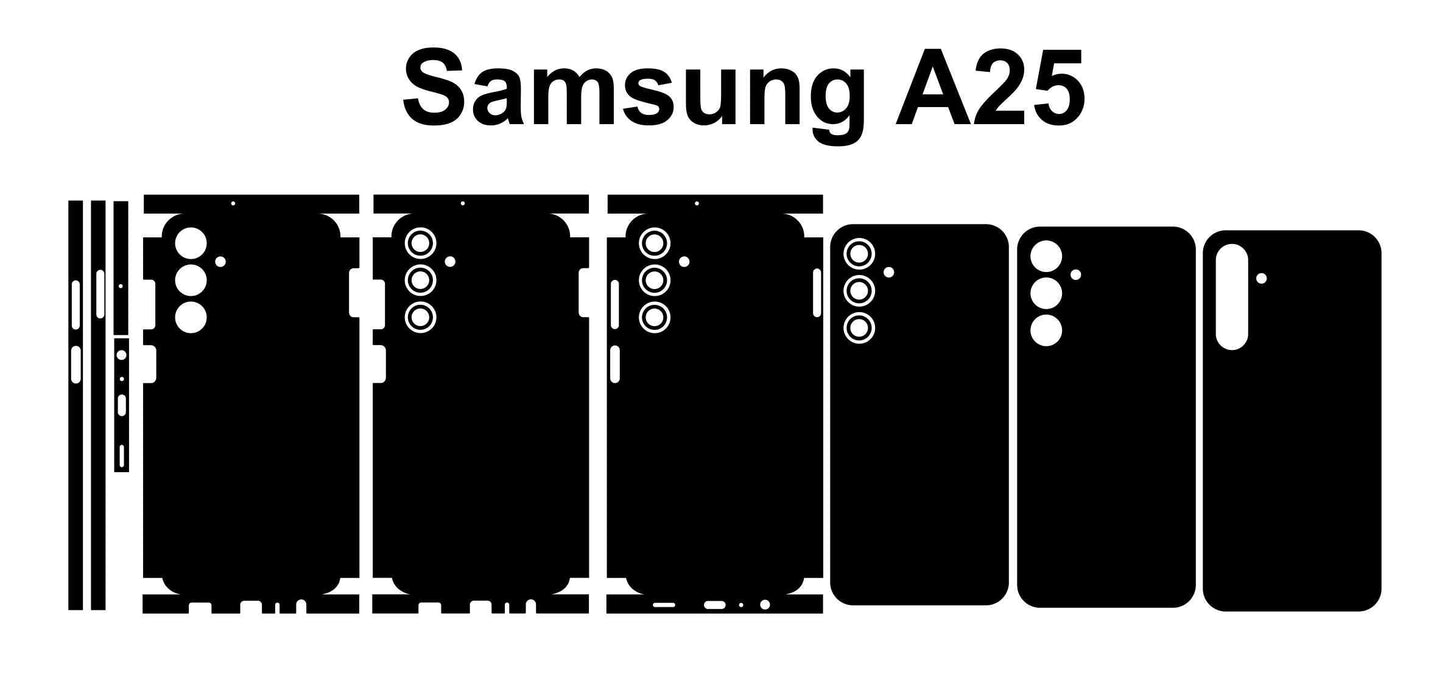 Samsung Galaxy A25 5G Skin Template: Phone Wrap Vector Cut Files