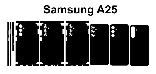 Samsung Galaxy A25 5G Skin Template: Phone Wrap Vector Cut Files
