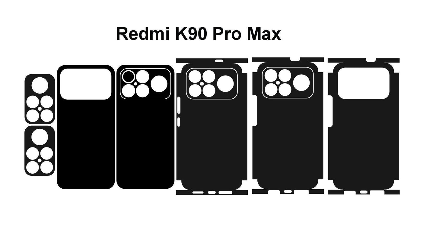 Xiaomi Redmi K90 Pro Max & K90 Skin Vector Template Cut Files Svg Dxf Png