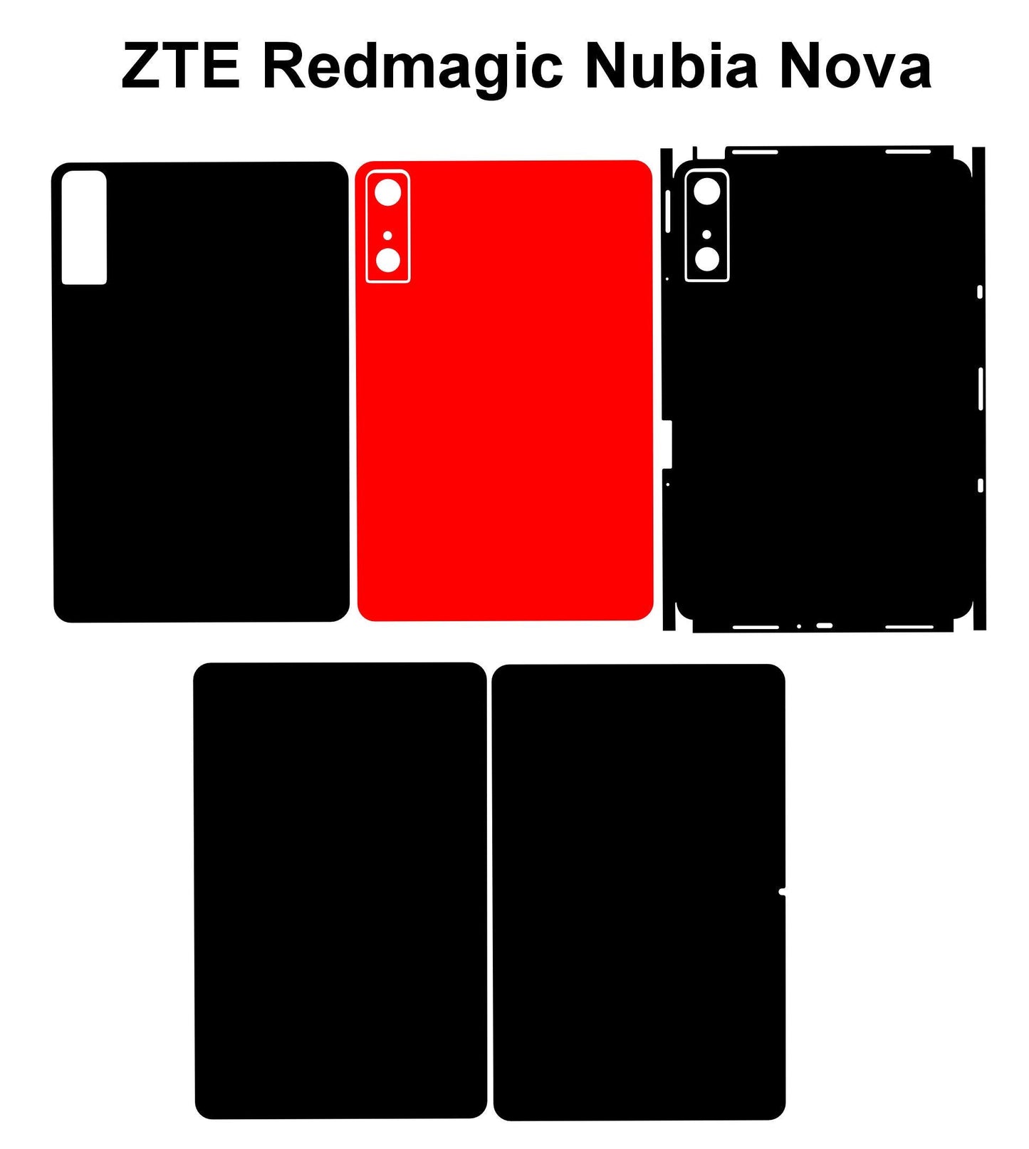 RedMagic Nova Skin Wrap Vector File: DIY Gaming Phone Sticker Template