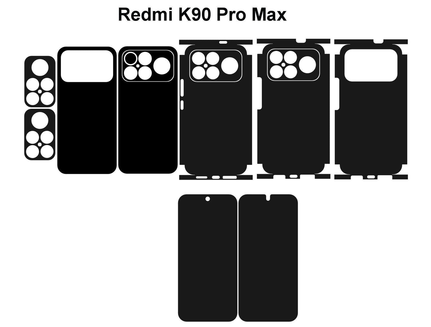 Xiaomi Redmi K90 Pro Max & K90 Skin Vector Template Cut Files Svg Dxf Png