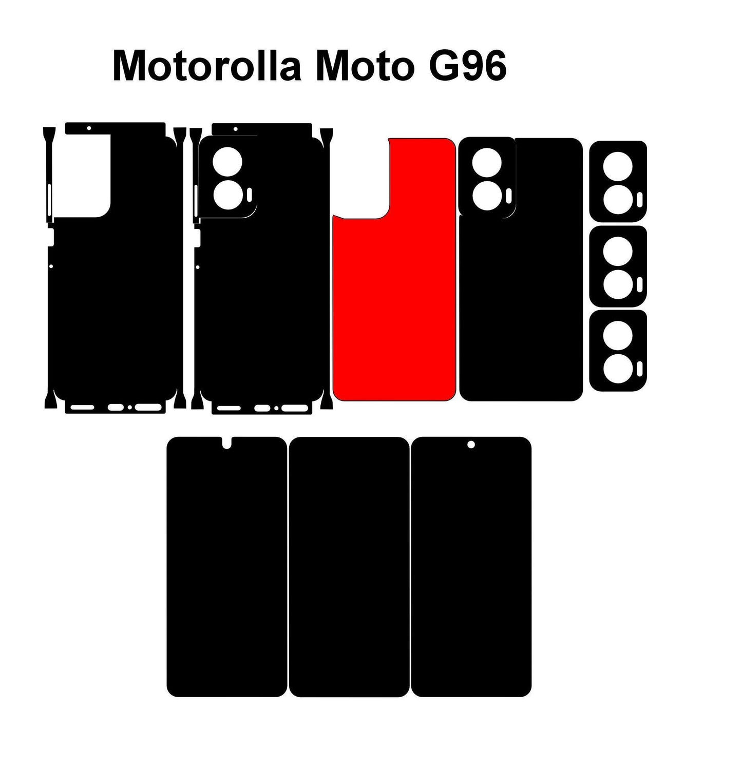Motorola G96 & G56 Skin Vector Template Cut Files Svg Dxf Png Digital Downloads