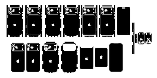 iPhone 17 Pro Max Case Template With Sim & eSim Cut Files SVG DXF PNG