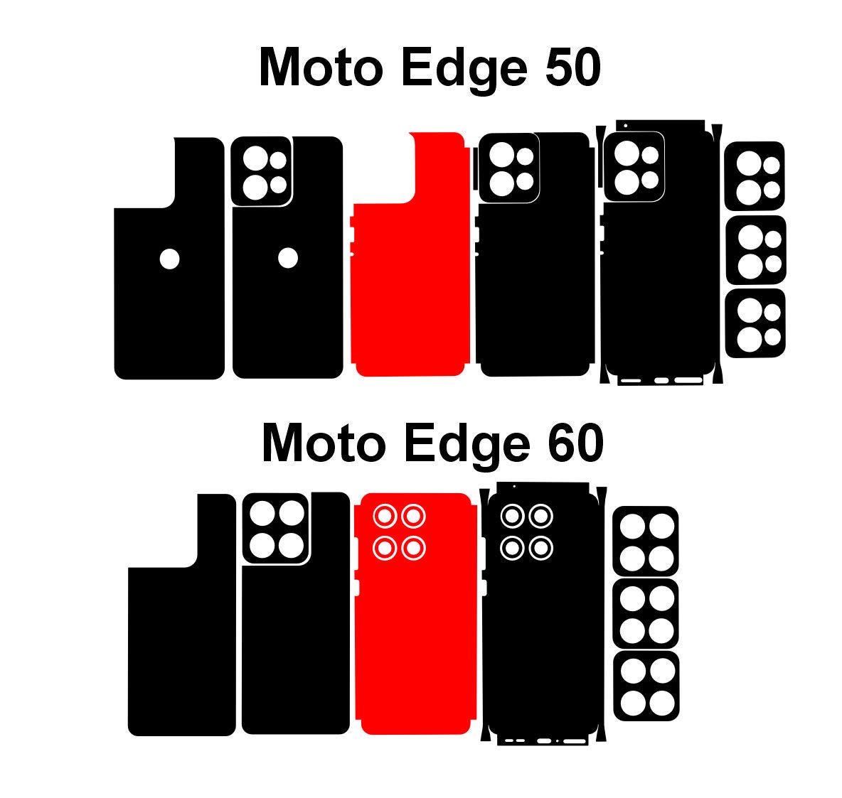 Motorola Edge 50 & 60 Skin Template SVG DXF Cut Files Digital Download