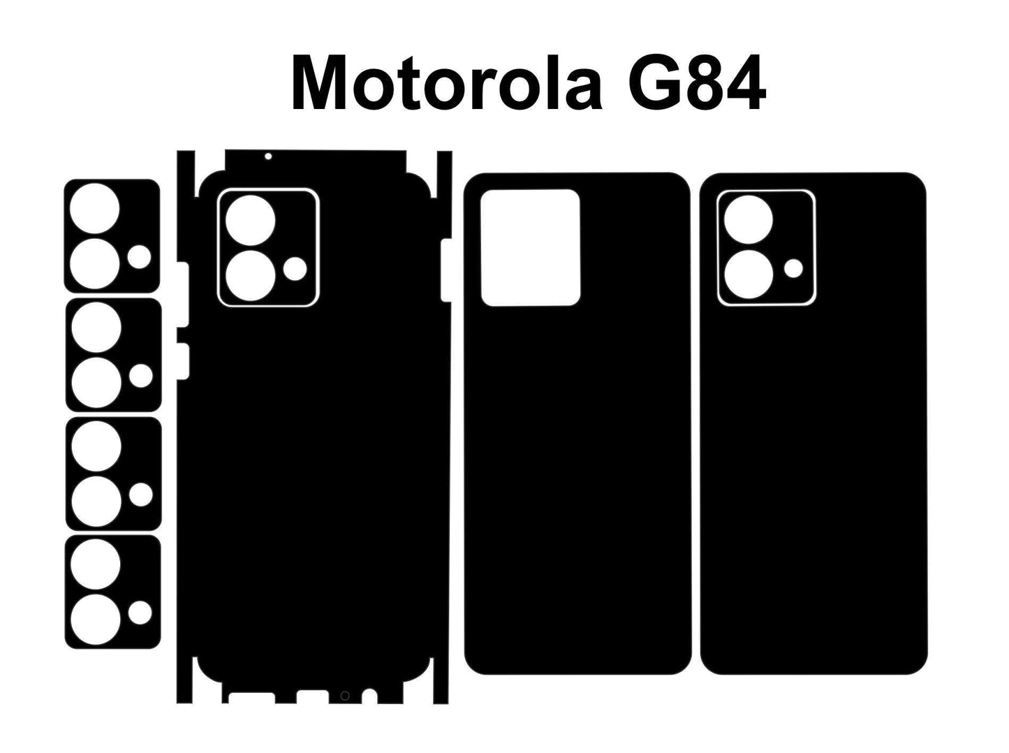 Motorola G Play 2024 & G84 Skin Vector Template: Phone Decal Design SVG PNG