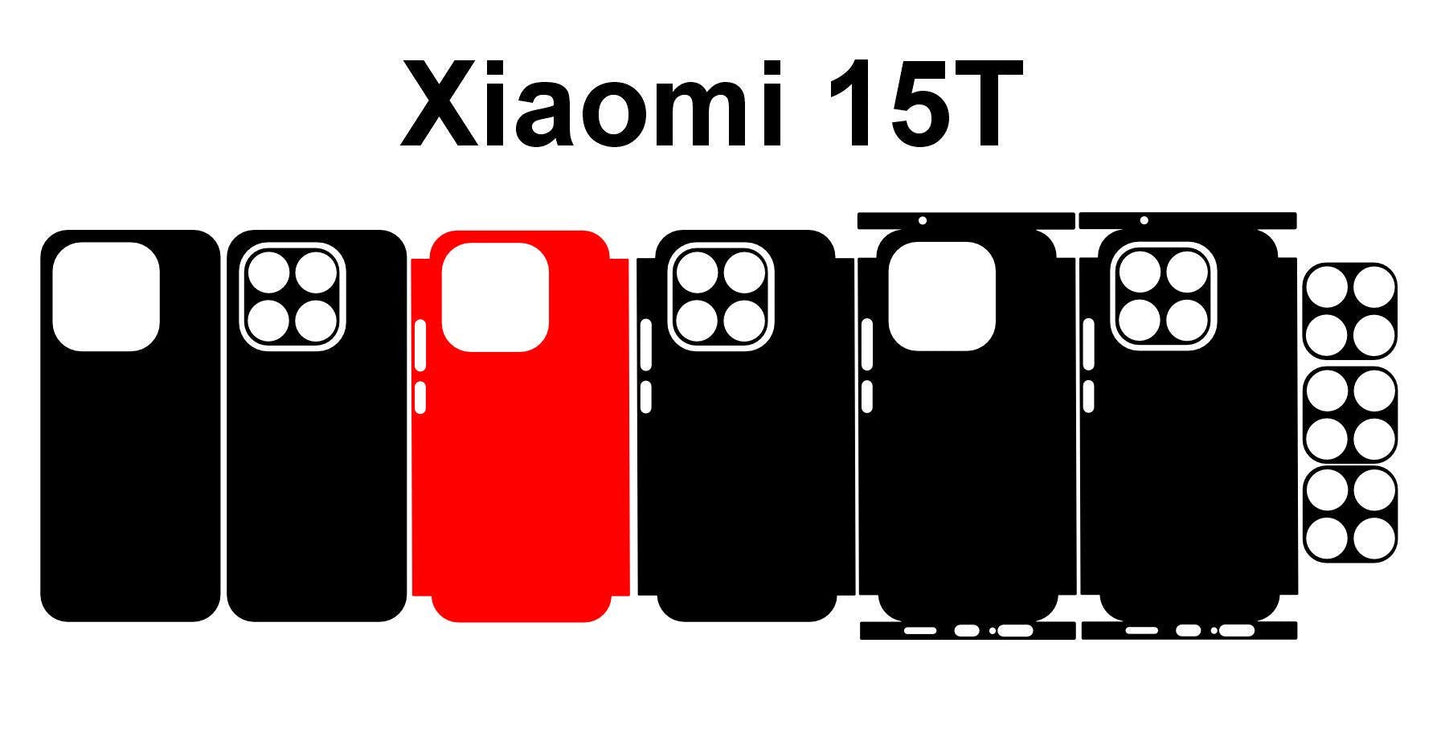 Xiaomi 15t Pro & 15t Skin Vector Template Cut Files Svg Dxf Png