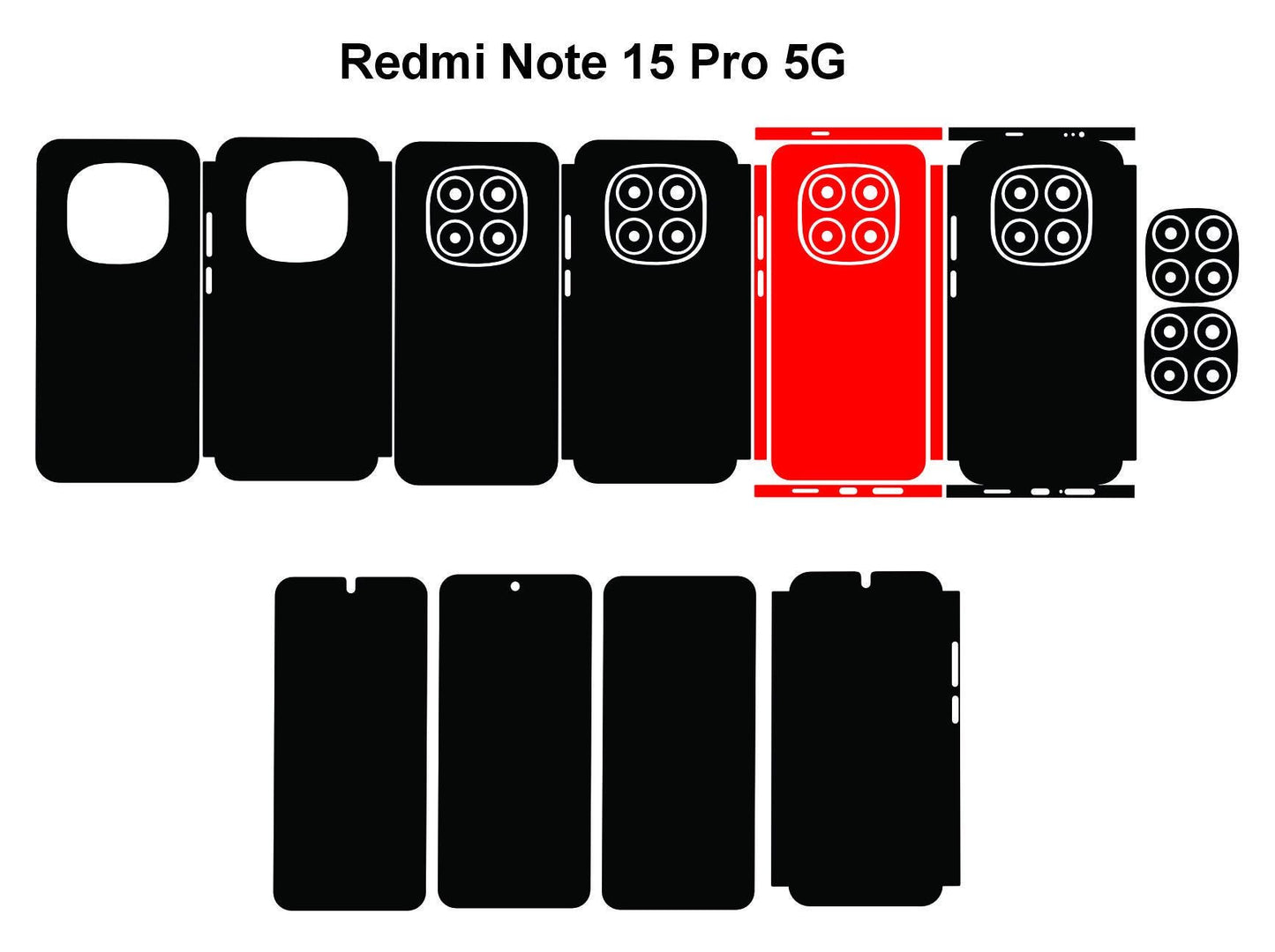 Xiaomi Redmi Note 15, Pro,Plus SVG Cut File Phone Case Template (Digital Download)