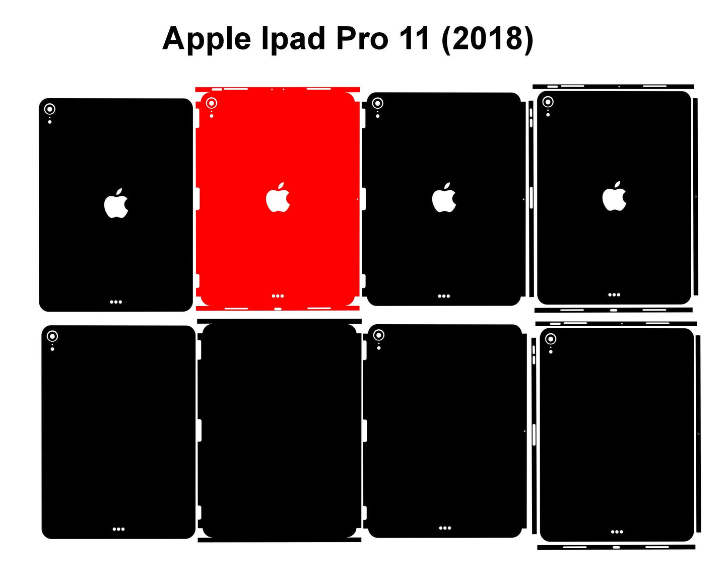 iPad Pro 11 2018 Skin Template SVG: Cricut, Silhouette, Laser Cut (Digital Download)