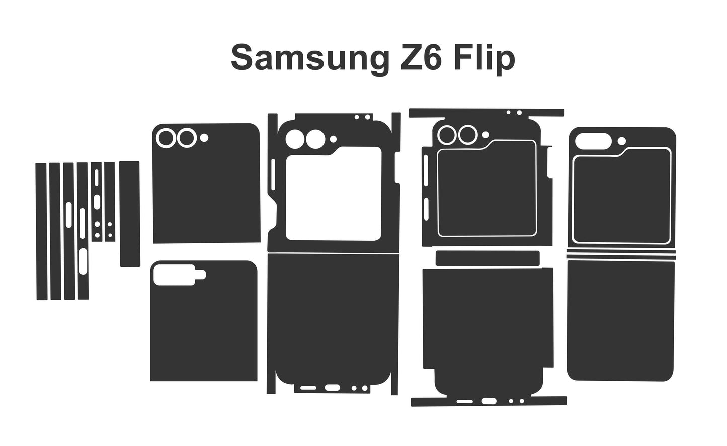 Galaxy Z Flip 5,6 Skin Template Vectors: Custom Phone Decal Cut Files