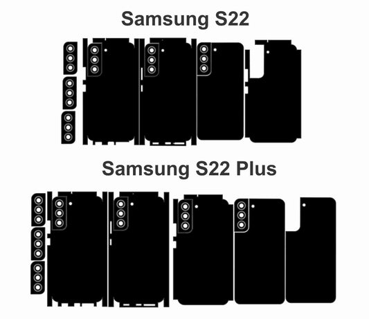 Galaxy S22/S22 Plus Skin Template: Vector Files for Custom Phone Wraps